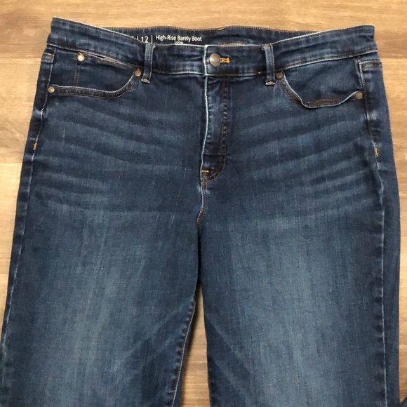 Talbots Flawless High Rise Barely Bootcut Long Jeans size 12 L Inseam-33” - Picture 2 of 8